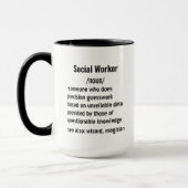 Funny Social Worker Definition-Geschenke für Fraue Tasse (Links)