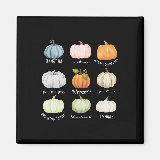 Funny Social Worker Halloween Fall Pumpkin Thanksg Magnet (Vorne)
