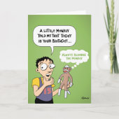 Funny Sock Monkey Birthday Karte (Vorderseite)