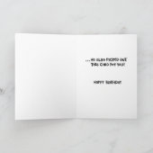 Funny Sock Monkey Birthday Karte (Innenseite)