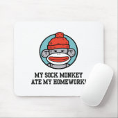 Funny Sock Monkey Mousepad (Mit Mouse)