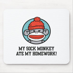 Funny Sock Monkey Mousepad
