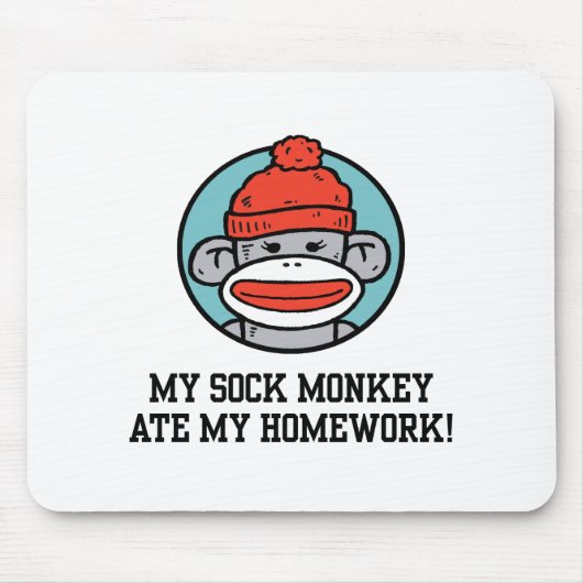 Funny Sock Monkey Mousepad (Vorne)