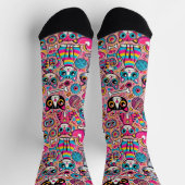 Funny Socks for Cat Lovers Lebhaftes Muster Socken (Oben)
