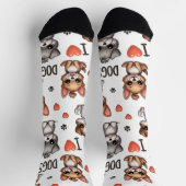 Funny Socks with I Love Dogs , Adorable Pet Lover Socken (Oben)