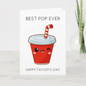 Funny Soda Best Pop Pun Vatertag Card Karte (Vorderseite)