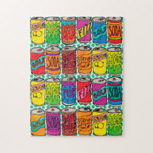 Funny Soda Cans Farbiges Muster Puzzle