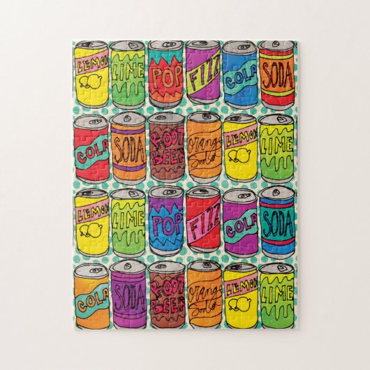 Funny Soda Cans Farbiges Muster Puzzle (Vertikal)