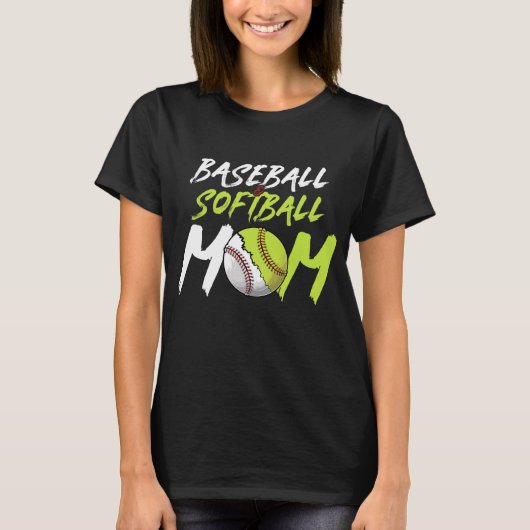 Funny Softball Baseball Mama T - Shirt (Vorderseite)