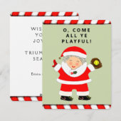 Funny Softball Christmas Feiertagskarte (Vorne/Hinten)