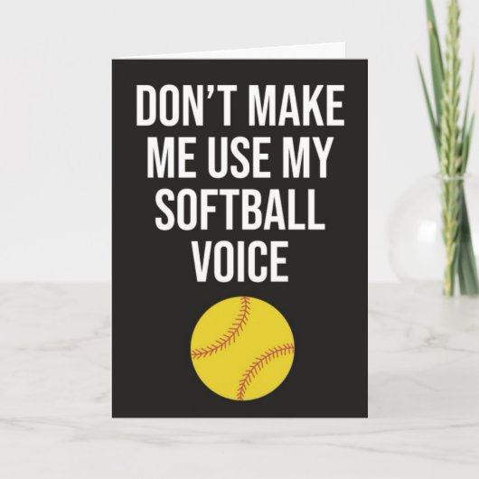 Funny Softball Coach Cards Sportteam Spieler Karte (Vorderseite)