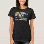 Funny Softball Coach Definition Vater & Mama Baseb T-Shirt (Vorderseite)