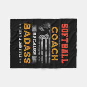 Funny Softball Coach Geschenk für Männer, Bad Soft Fleecedecke (Vorderseite (Horizontal))