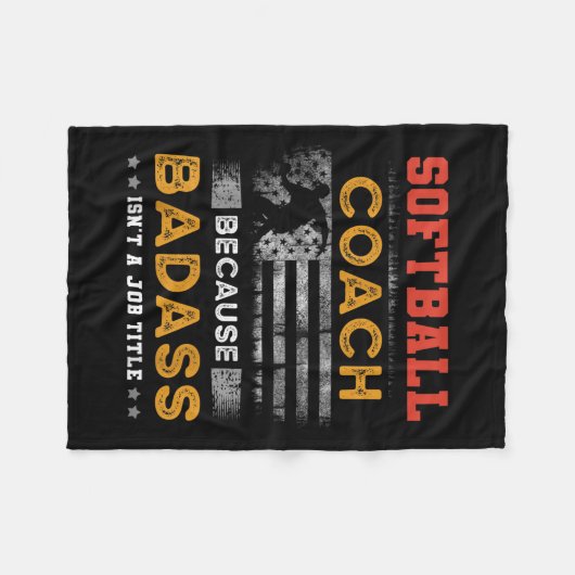 Funny Softball Coach Geschenk für Männer, Bad Soft Fleecedecke (Vorderseite (Horizontal))