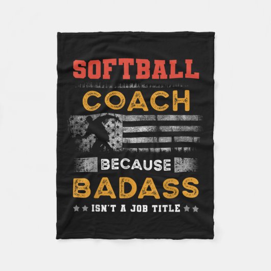 Funny Softball Coach Geschenk für Männer, Bad Soft Fleecedecke (Vorderseite)