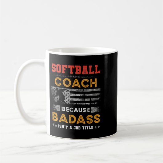 Funny Softball Coach Geschenk für Männer, Bad Soft Kaffeetasse (Links)