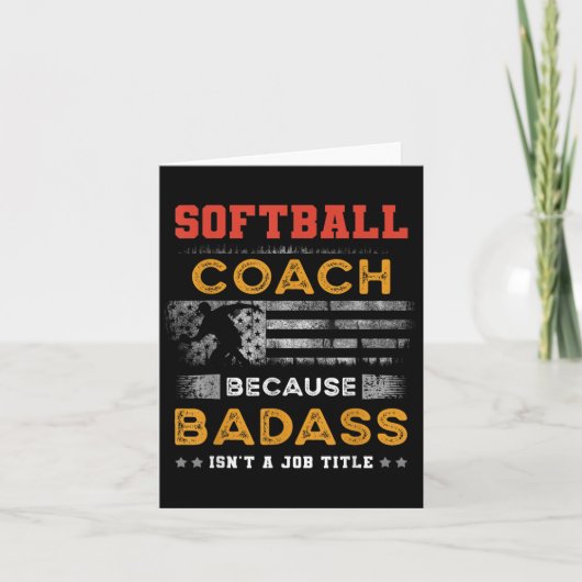 Funny Softball Coach Geschenk für Männer, Bad Soft Karte (Vorderseite)