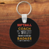 Funny Softball Coach Geschenk für Männer, Bad Soft Schlüsselanhänger (Vorderseite)