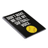 Funny Softball Coach gibt Team Danke an die Spiele Notizblock (Rechte Seite)