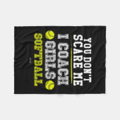 Funny Softball Coach You Don't E Me I Coach Girls  Fleecedecke (Vorderseite (Horizontal))