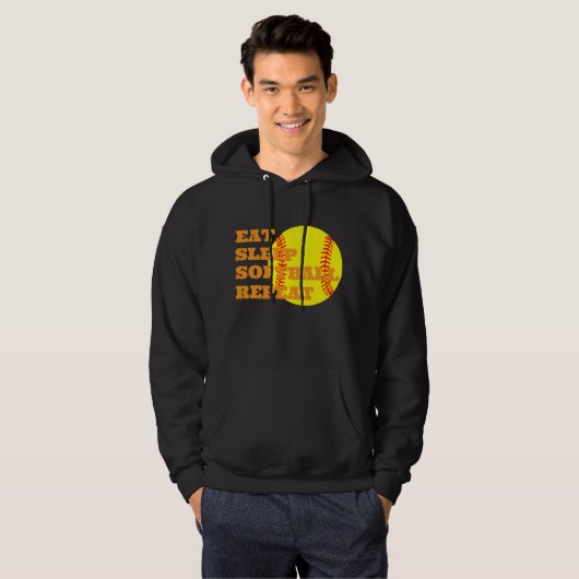 Funny Softball Hoodie - Individuelles Baseball Des (Vorne ganz)