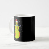 Funny Softball Snowman Weihnachtsgeschenk Kaffeetasse (Vorderseite Links)
