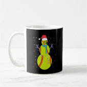 Funny Softball Snowman Weihnachtsgeschenk Kaffeetasse (Links)