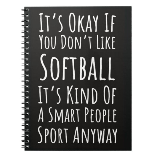 Funny Softball spendet Fastpitballsportarten Notizblock (Vorderseite)