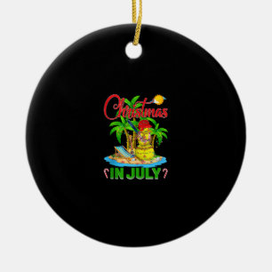 Funny Softball Weihnachtsmannmütze Hawaiian Christ Keramik Ornament