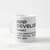 Funny Software Developer Definition Geschenk Kaffeetasse (Vorderseite Links)