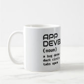 Funny Software Developer Definition Geschenk Kaffeetasse (Links)