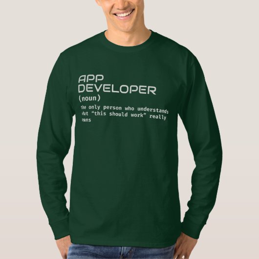Funny Software Developer Definition Shirt (Vorderseite)