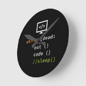 Funny Software Developer Programmier-Geschenk Runde Wanduhr (Winkel)