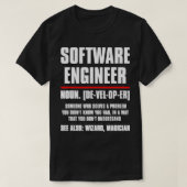 Funny Software Engineer Definition Computerprogram T-Shirt (Design vorne)