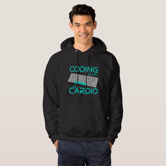 Funny Software Engineer Gift - Coding Is My Cardio Hoodie (Vorne ganz)