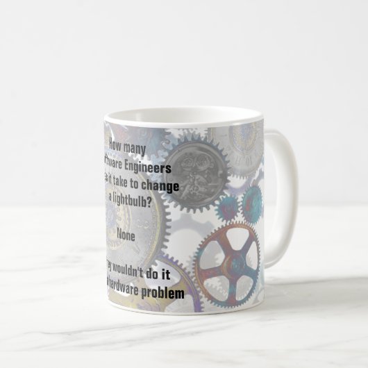 Funny Software ENGINEER Joke Ändern Sie eine Glühb Kaffeetasse (VorderseiteRechts)