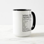 Funny Software Engineer Nutrition Facts Tech Gift Tasse (VorderseiteRechts)