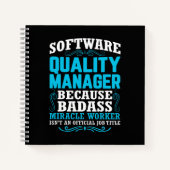 Funny Software Quality Manager Zitat Notizblock (Vorderseite)