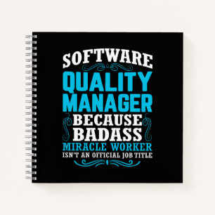Funny Software Quality Manager Zitat Notizblock