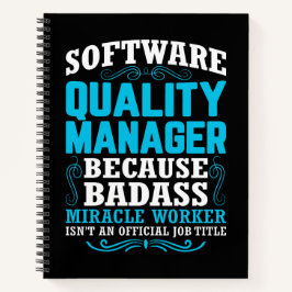 Funny Software Quality Manager Zitat Notizblock