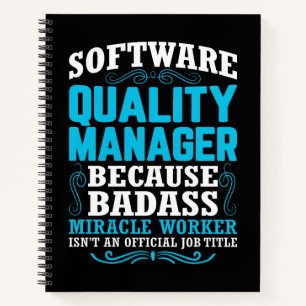 Funny Software Quality Manager Zitat Notizblock