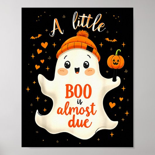 Funny Soky Pregnancy A Little Boo Is Almost Due Ha Poster (Vorne)