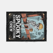 Funny Soky Skeleton Workers Halloween Construction Fleecedecke (Vorderseite (Horizontal))