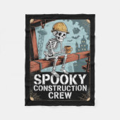 Funny Soky Skeleton Workers Halloween Construction Fleecedecke (Vorderseite)