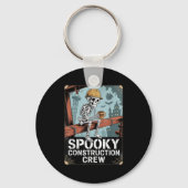 Funny Soky Skeleton Workers Halloween Construction Schlüsselanhänger (Vorderseite)