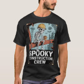 Funny Soky Skeleton Workers Halloween Construction T-Shirt (Vorderseite)