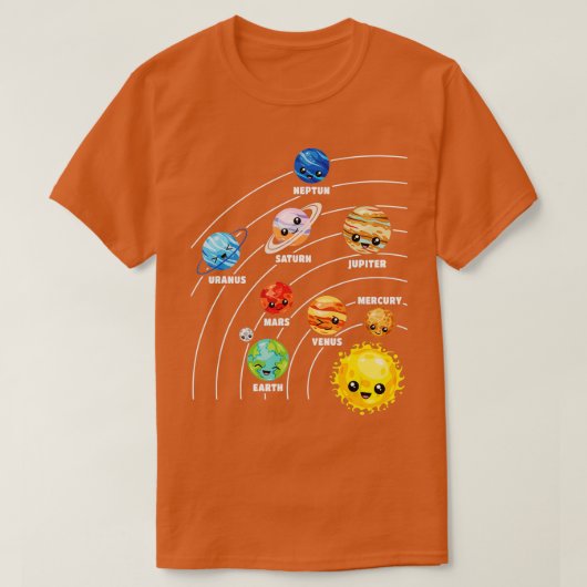 Funny Solar System Planets Science Space Planet Un T-Shirt (Design vorne)