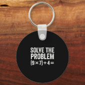 Funny Solve The Problem 67 Meme Six Seven  Schlüsselanhänger (Vorderseite)
