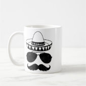 Funny Sombrero Gesicht mit Mustache für mexikanisc Kaffeetasse (Links)