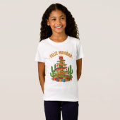 Funny Sombrero Stack Christmas Tree Feliz Navidad T-Shirt (Vorne ganz)